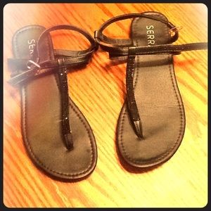 Black strappy sandals